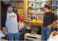 John fixes the amp.