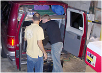Rick and Richard load the van